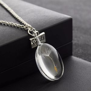 Make a wish, Dandelion seeds pendant necklace